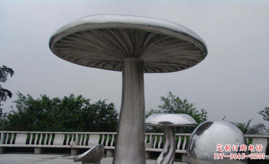 达州特色不锈钢凉亭雕塑