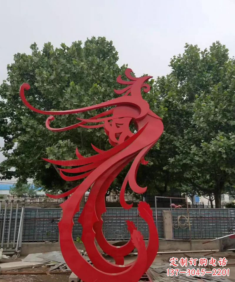 达州产品名称浪漫传情不锈钢凤凰雕塑