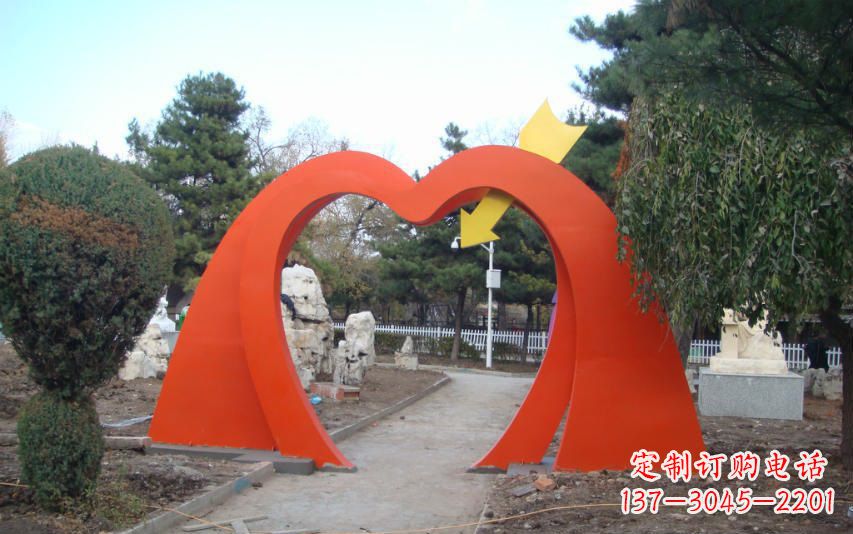 达州高雅大气的不锈钢拱门雕塑