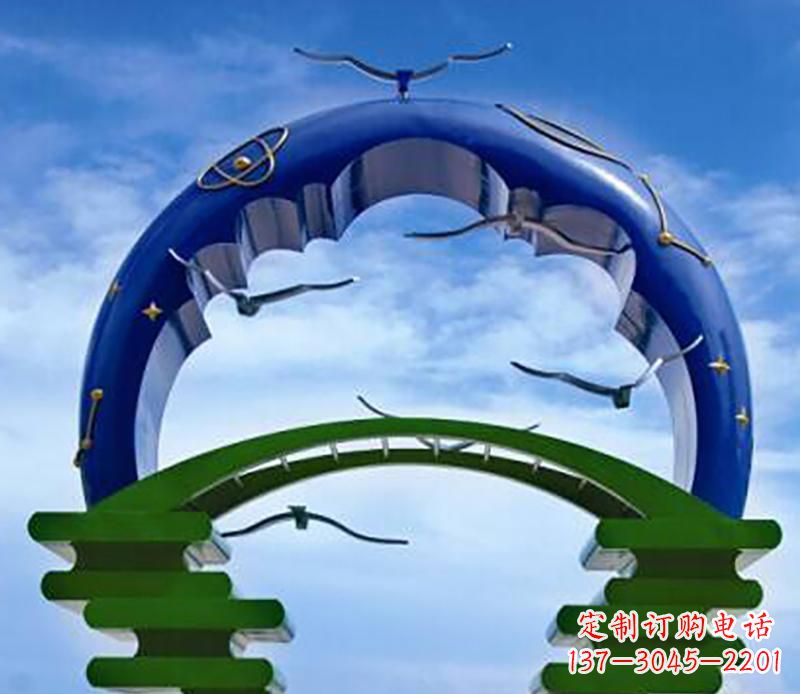 达州不锈钢帝王拱景观雕塑