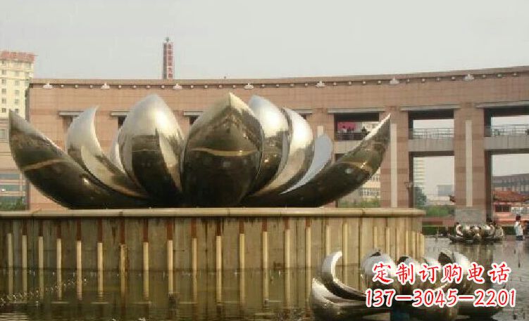 达州廊中领雕塑优质的不锈钢荷花雕塑