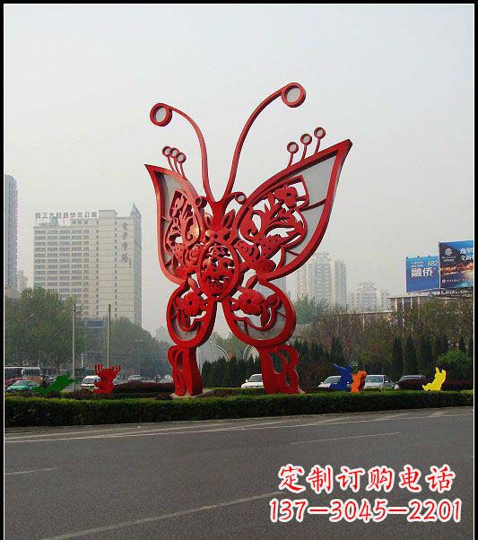 达州大型不锈钢蝴蝶雕塑