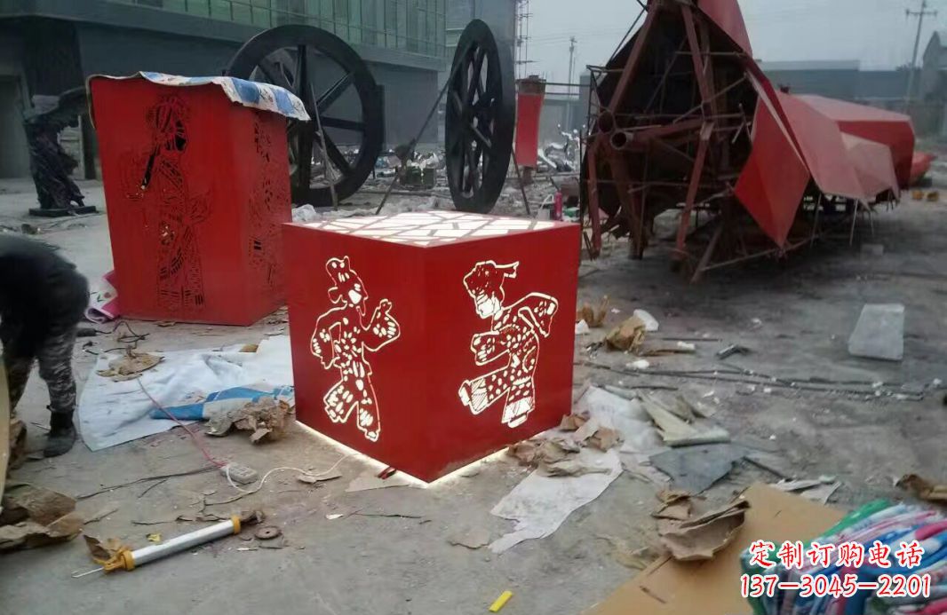 达州高品质不锈钢皮影戏人物雕塑