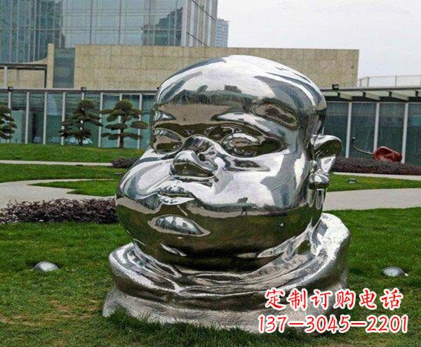 达州儿童不锈钢头像雕塑