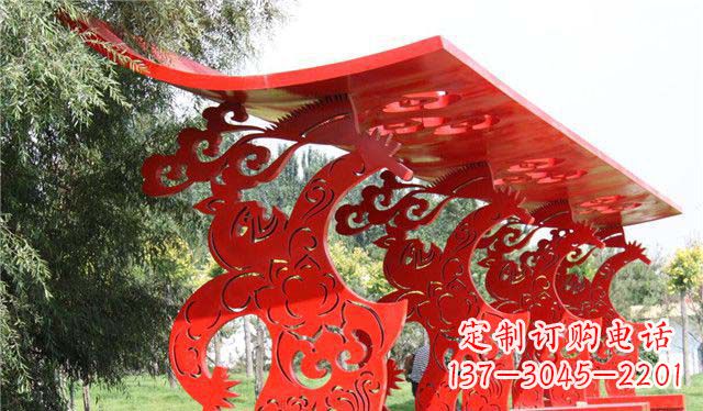 达州新潮不锈钢公园凉亭雕塑
