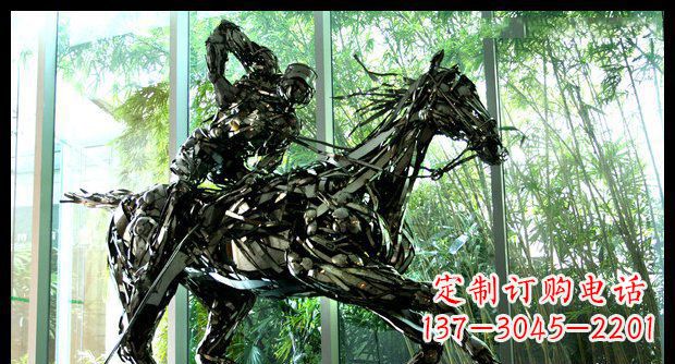 达州高品质不锈钢骑马雕塑