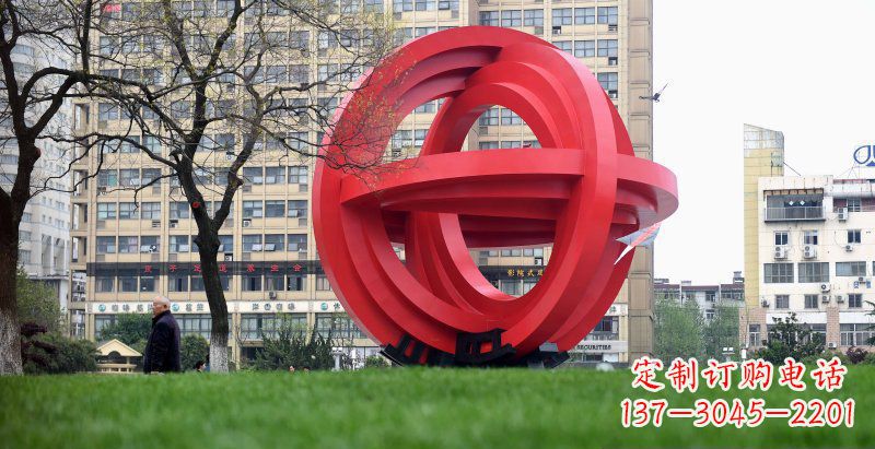 达州城市公园圆环景观雕塑