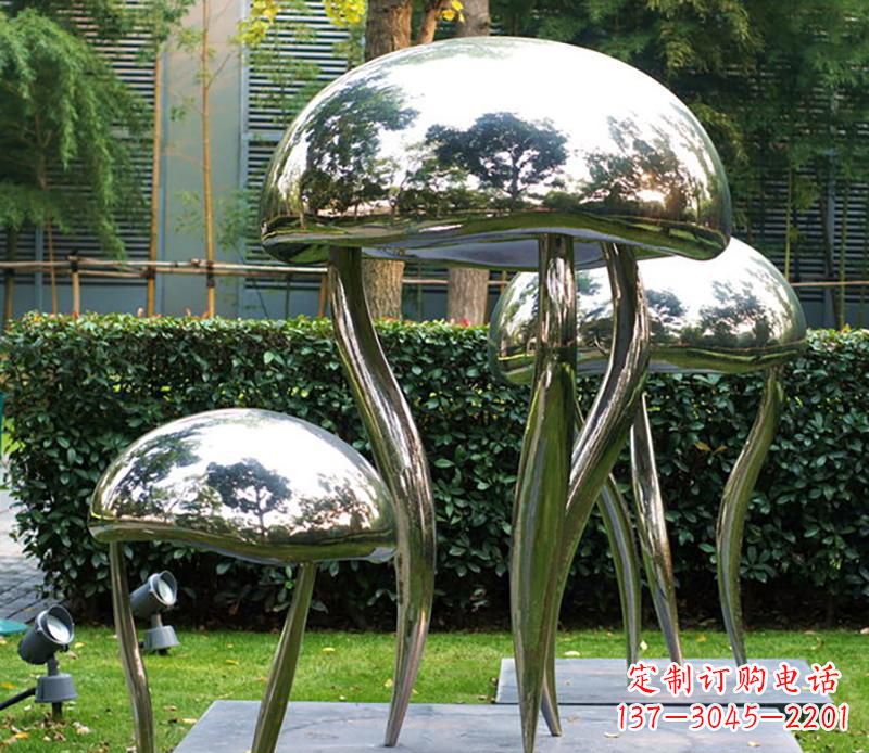 达州艺术水母不锈钢雕塑
