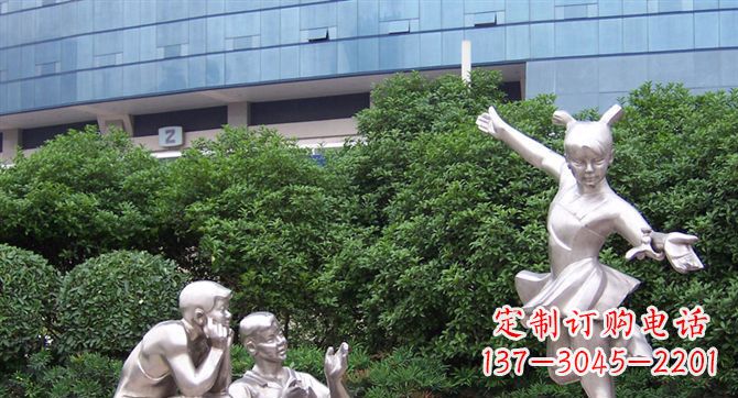 达州优质不锈钢学生人物雕塑