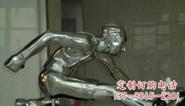 达州不锈钢运动员雕塑