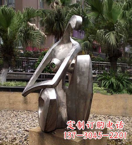 达州现代艺术风格的不锈钢女人雕塑