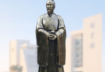 达州仿铜玻璃钢扁鹊雕塑