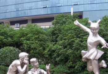 达州优质不锈钢学生人物雕塑