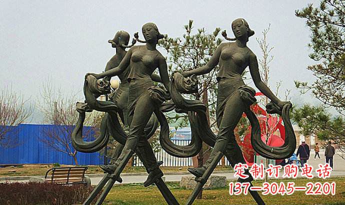 达州中领雕塑精美女孩雕塑