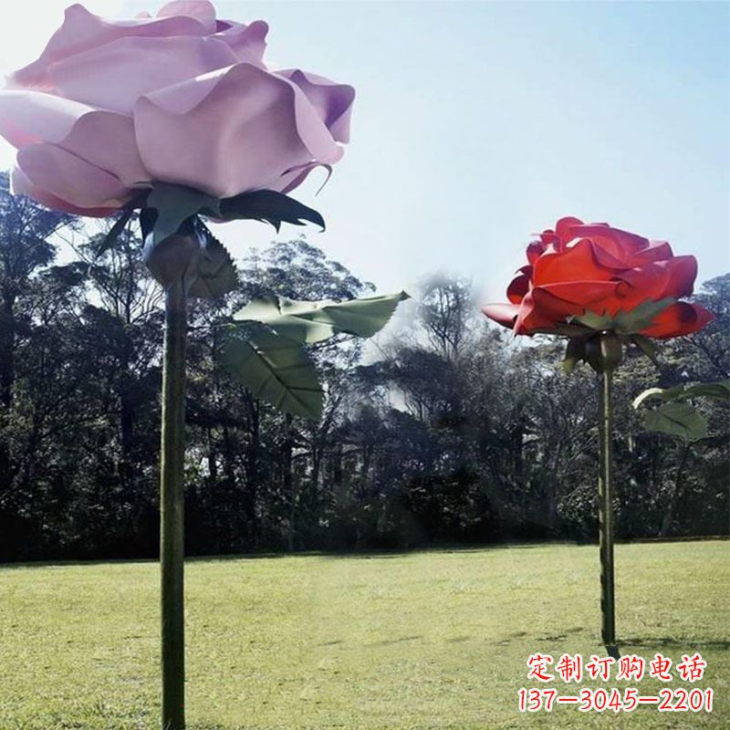 达州精美不锈钢雕刻玫瑰花雕塑