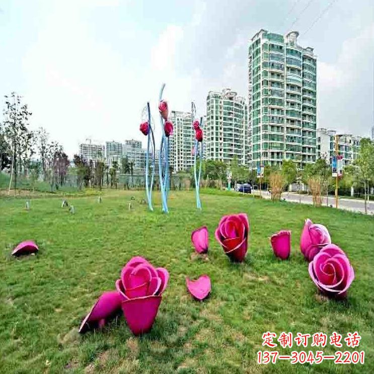 达州中领雕塑不锈钢玫瑰雕塑