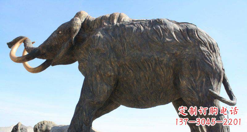 达州公园抽象大象动物铜雕