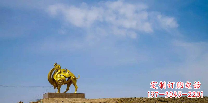 达州公园抽象骆驼景观铜雕