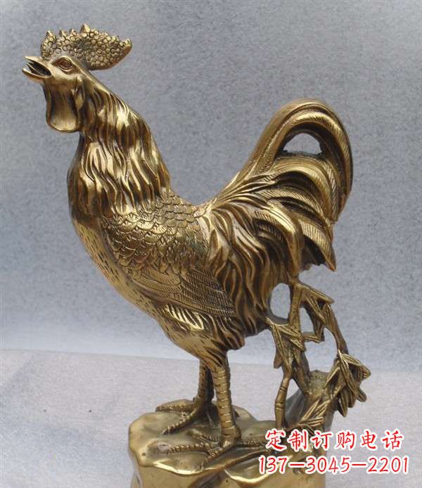 达州经典公鸡铜雕