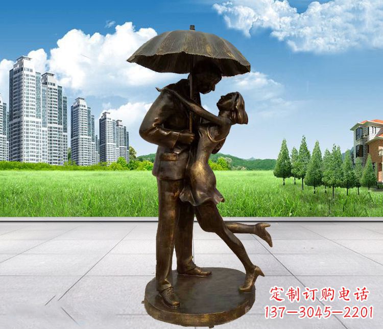 达州情侣铜雕,浪漫定制