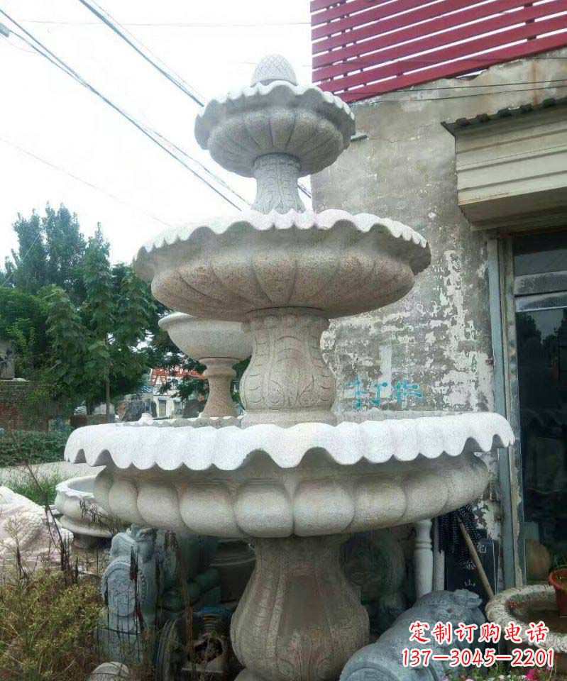达州公园大理石多层喷泉景观石雕