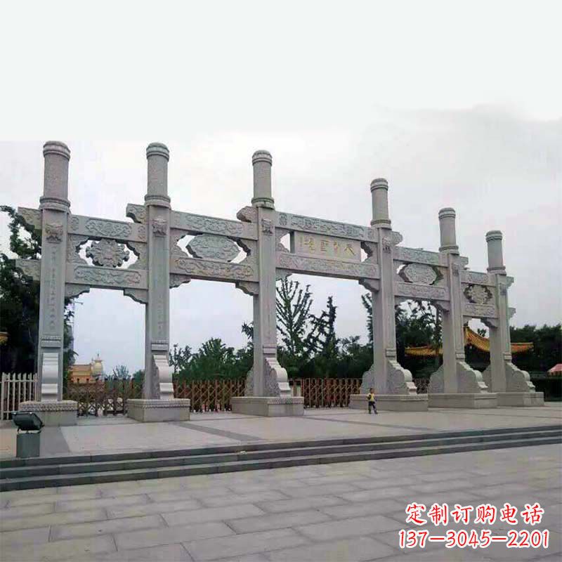 达州公园大门五门无楼牌坊
