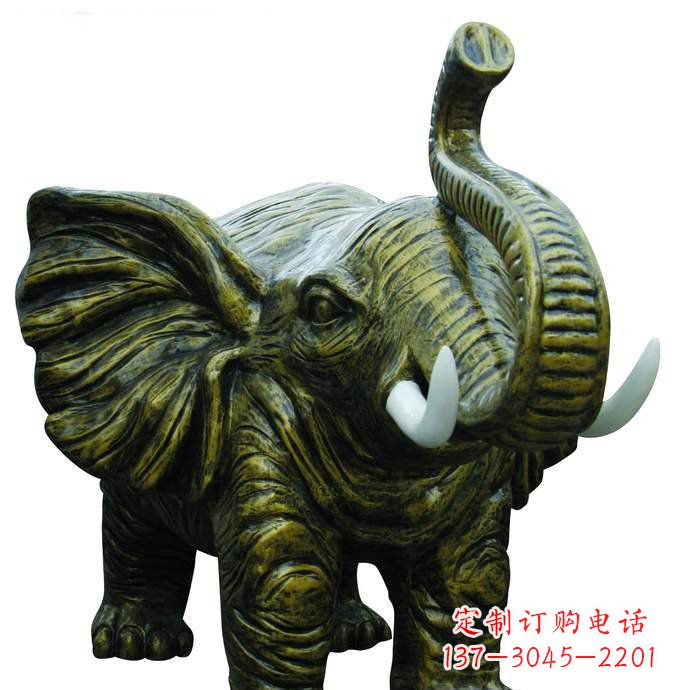 达州公园大象动物铜雕