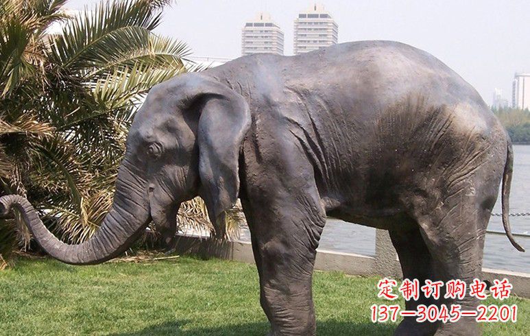 达州公园大象铜雕塑