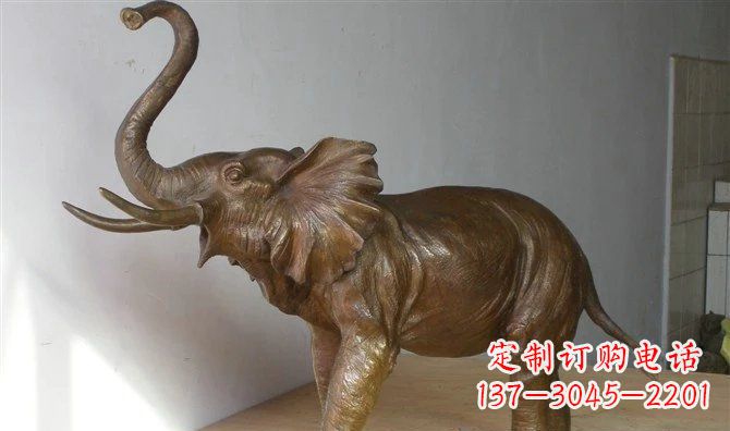 达州公园大象招财动物铜雕 (3)