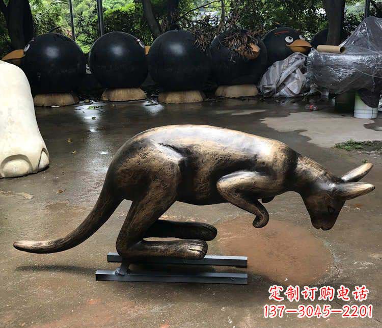 达州中领雕塑袋鼠铜雕