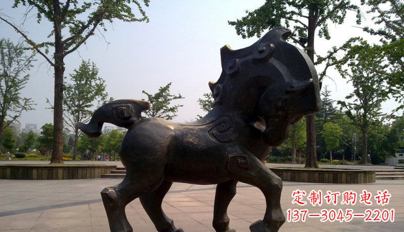 达州中领雕塑灵动小马铜雕