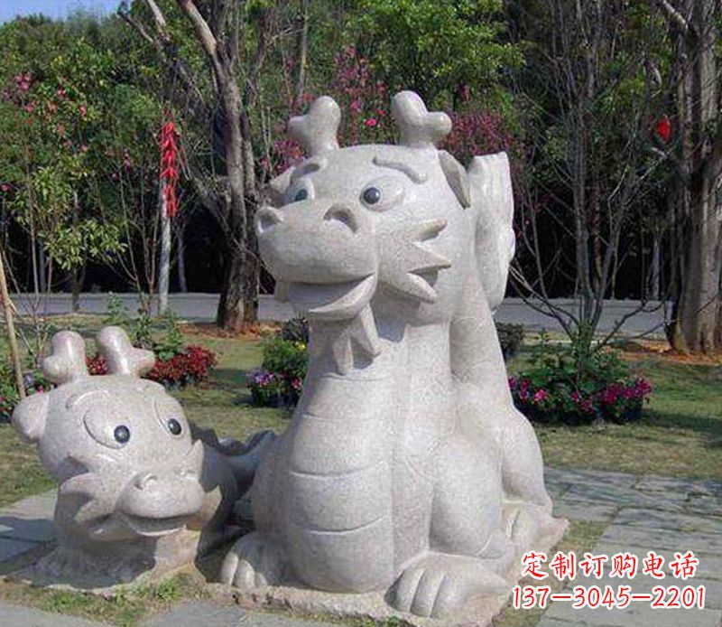 达州公园动物卡通龙石雕