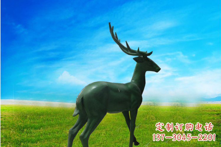 达州中领雕塑 | 公园动物梅花鹿铜雕