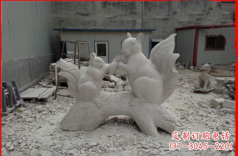 达州中领雕塑 松鼠之爱 石雕定制