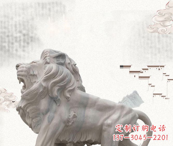 达州公园动物欧式石狮子雕塑