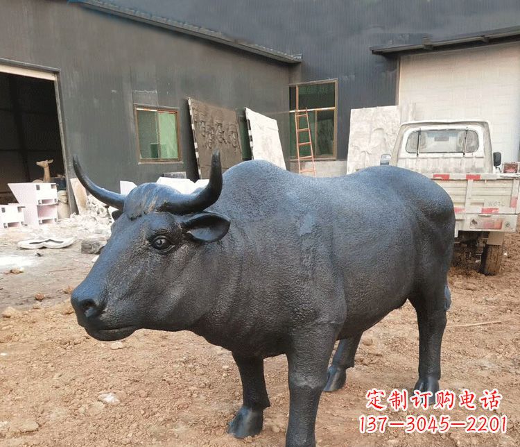 达州公园动物铜雕牛