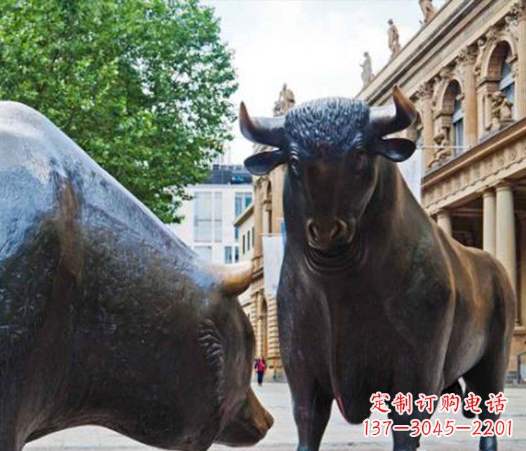 达州公园动物铜雕小牛