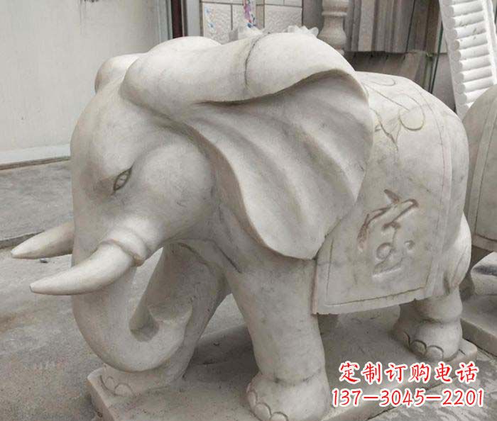 达州公园动物招财大象石雕