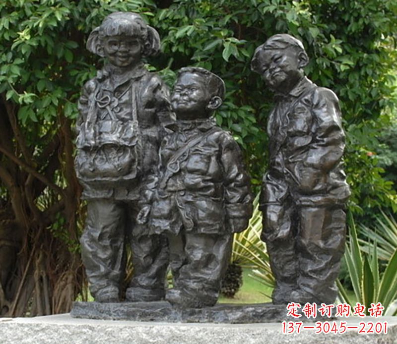 达州中领雕塑可爱儿童铜雕欣赏