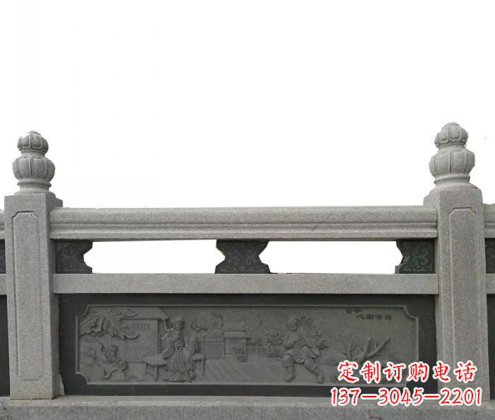 达州中领雕塑艺术品-公园仿古石雕栏板
