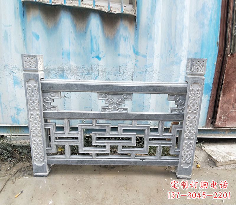 达州艺术精美的公园仿古石栏板雕刻