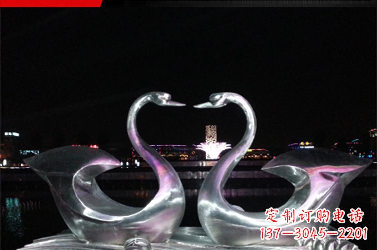 达州中领雕塑定制不锈钢仙鹤雕塑