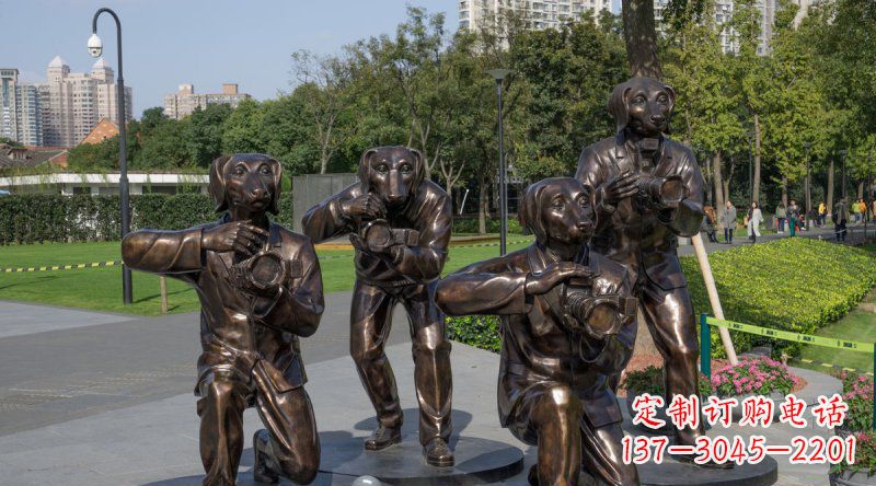 达州公园装饰雕塑——可爱活泼的狗雕塑