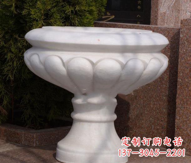 达州中领雕塑——汉白玉花盆石雕