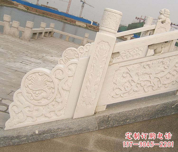 达州公园汉白玉栏板景观石雕 (2)