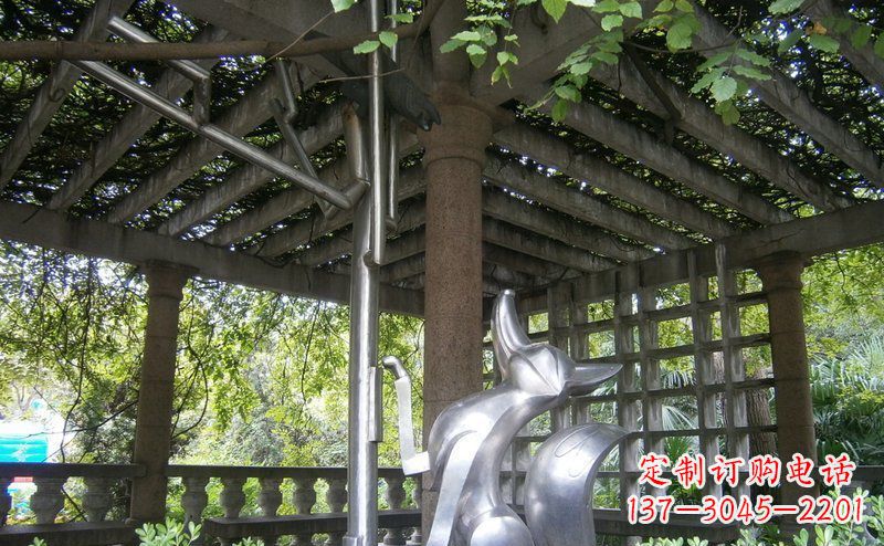 达州公园狐狸与乌鸦小品动物铜雕