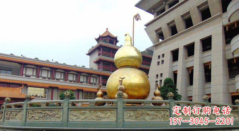 达州公园葫芦景观铜雕