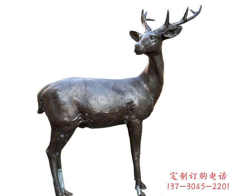 达州铜雕回头鹿动物雕塑