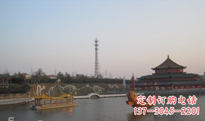 达州公园金鱼动物铜雕