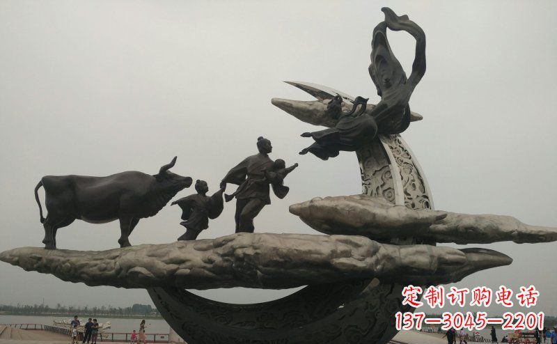 达州非凡爱恋不锈钢牛郎织女雕塑